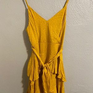 Yellow flowy dress